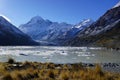 Footsteps of Lord of the Rings: Mount Cook New Zealand Royalty Free Stock Photo