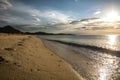 Footsteps in sand on a beach Royalty Free Stock Photo