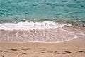 Footsteps in the sand on the beach Royalty Free Stock Photo