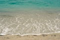 Footsteps in the sand on the beach Royalty Free Stock Photo