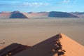 Footsteps sand dune, Sossusvlei, Namibia Royalty Free Stock Photo