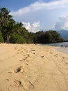 Footsteps in the sand philippines beach