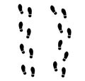 Footsteps, shoeprint icon isolated on white background. Vector illustration