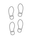 Footsteps, shoeprint icon isolated on white background. Vector illustration