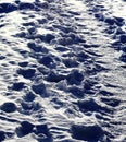 footsteps in the snow of Iceland Royalty Free Stock Photo