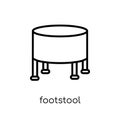 footstool icon from Furniture and household collection. Royalty Free Stock Photo