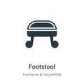 Footstool vector icon on white background. Flat vector footstool icon symbol sign from modern furniture and household collection Royalty Free Stock Photo