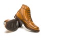 Footwear Ideas. Premium Tanned Brogue Derby Boots