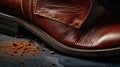 Footwear pair old clothing foot male fashion shoe brown vintage style leather Royalty Free Stock Photo