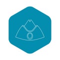 Forage cap icon, outline style