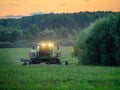 Forage harvesting in the fields. Royalty Free Stock Photo