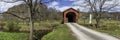 Foraker Covered Bridge web banner Royalty Free Stock Photo