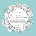 Foral background for wedding, birthday, invitation Royalty Free Stock Photo