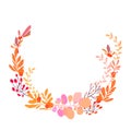 Foral flowers wreath Royalty Free Stock Photo