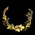 Foral flowers wreath Royalty Free Stock Photo