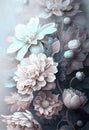 Forbidden Beauty: A Painting of Flowers in Soft, Cool Tones