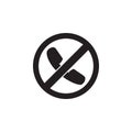 Forbidden call, prohibited sign icon