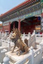 Forbidden City close to Tiananmen Square - the large square near the center of Beijing, Gate of Heavenly Peace. Royalty Free Stock Photo