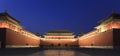 Forbidden City at dusk in Beijing, China. Royalty Free Stock Photo
