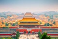 Forbidden City view from Jingshan Park in Beijing, China Royalty Free Stock Photo