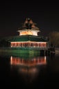 Forbidden city night scene Royalty Free Stock Photo