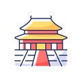 The Forbidden City RGB color icon Royalty Free Stock Photo