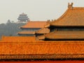 Roofs and Pavillions of the Forbodden City, Beijing China Royalty Free Stock Photo