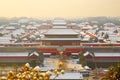 Beijing Forbidden city in snow, China