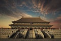 Forbidden City with twilight sky Royalty Free Stock Photo