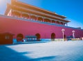 The Forbidden City under blue sky in Beijing Royalty Free Stock Photo