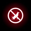 Forbidden dog bullshit icon in red neon style. can be used for web, logo, mobile app, UI, UX