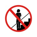 Forbidden down stairs with children in their arms