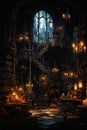 Forbidden Dreams: A Princess\' Journey Through the Library Stairc