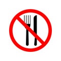 forbidden eat icon. Element of ptohibited sign for mobile concept and web apps. Sign of forbidden eat icon can be used for web and