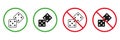 Forbidden Gambling Bet Pictogram. Dice Allowed and Prohibited Line and Silhouette Black Icon Set. Dice, No Play in