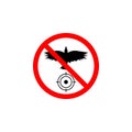 Forbidden hunting eagle icon on white background can be used for web, logo, mobile app, UI UX