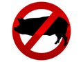 Forbidden icon swine flu virus