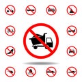 Forbidden instruction machine icon on white background. set can be used for web, logo, mobile app, UI, UX