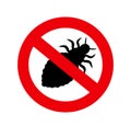 Forbidden Lice Insect Royalty Free Stock Photo