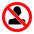 Forbidden Man - Vector Icon Illustration Royalty Free Stock Photo