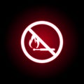 Forbidden matches icon in red neon style. can be used for web, logo, mobile app, UI, UX Royalty Free Stock Photo