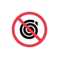 Forbidden mosquito coil icon, isolated on white background, vector illustration design