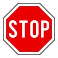 Stop Symbol red prohibition icon