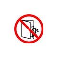 Forbidden open door icon can be used for web, logo, mobile app, UI UX