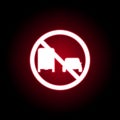Forbidden pass truck icon in red neon style. can be used for web, logo, mobile app, UI, UX Royalty Free Stock Photo