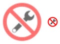 Forbidden Repair Halftone Dotted Icon Royalty Free Stock Photo