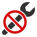 Flat Raster Forbidden Repair Icon