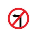 Forbidden - road sign. Stop road sign with hand gesture. Vector red do not enter traffic sign. Royalty Free Stock Photo