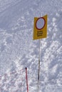 Forbidden sign for snow track access 2