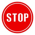 Stop Symbol red prohibition icon clipart